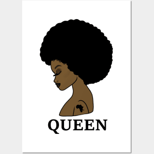 Afro Melanin Queen Black African History Posters and Art